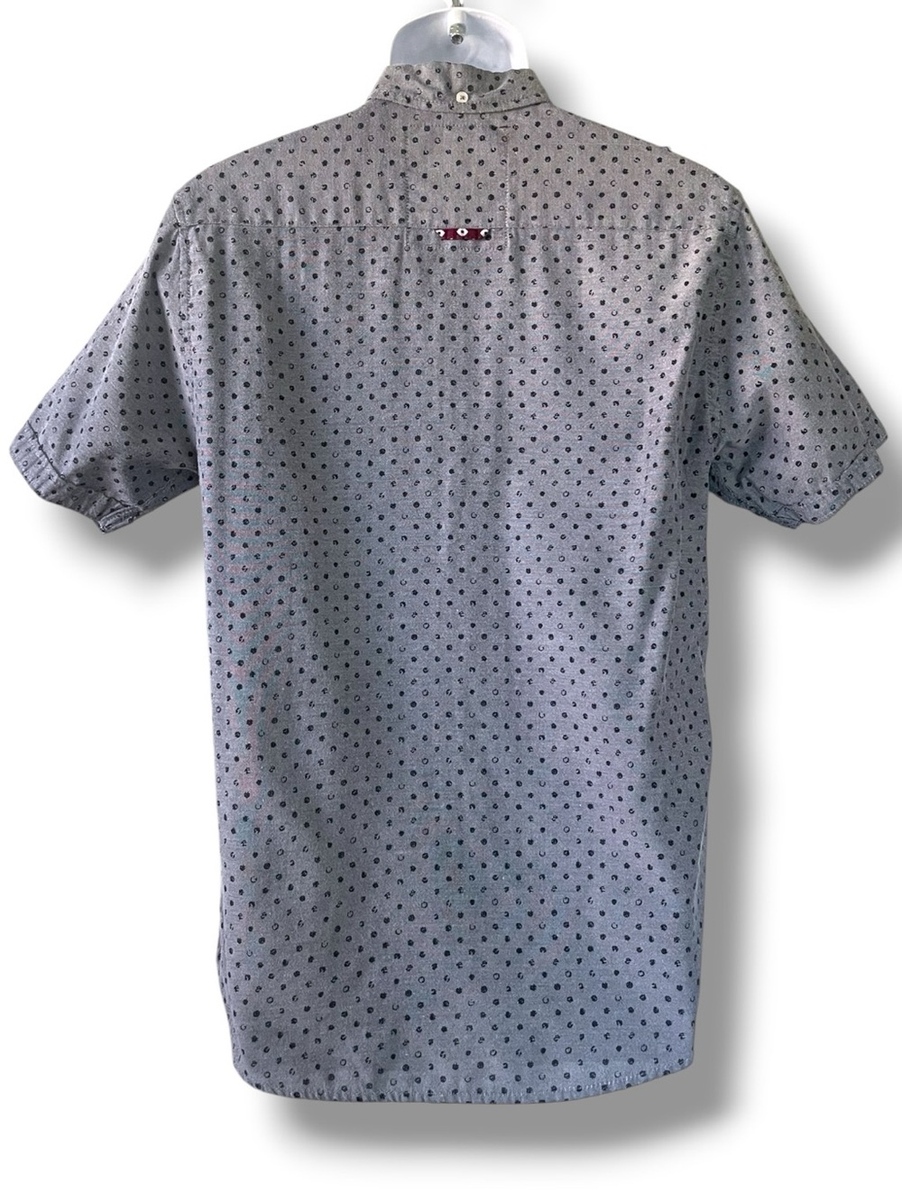 Broken Threads Micro Print Button Up Shirt Relaxed Fit Indie Short Sleeve - Picture 2 of 5